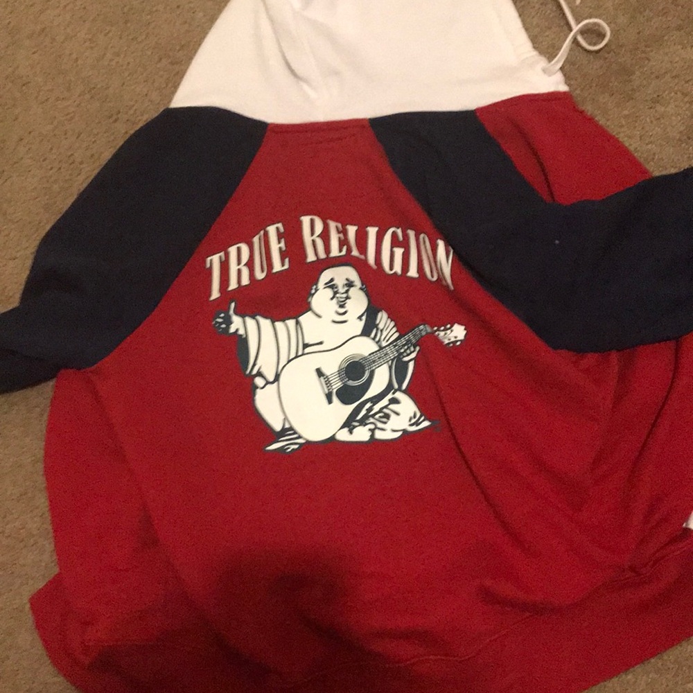 True Religion Red/White/Blue Sweater